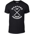 thumbnail image 1 of Reality Glitch Men's Weapons of Mass Percussion T-Shirt Drummer Musical Concert Graphic Tee, 1 of 2