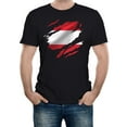 thumbnail image 1 of Reality Glitch Torn Austria Flag Mens T-Shirt Country Supporter Sport, 1 of 2