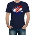 thumbnail image 1 of Reality Glitch Torn Croatia Flag T-Shirt – Patriotic Croatian Pride Tee for Men, 1 of 2