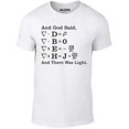 thumbnail image 1 of Reality Glitch's Men's And God Said..... And There Was Light T-Shirt Science Equation, 1 of 2