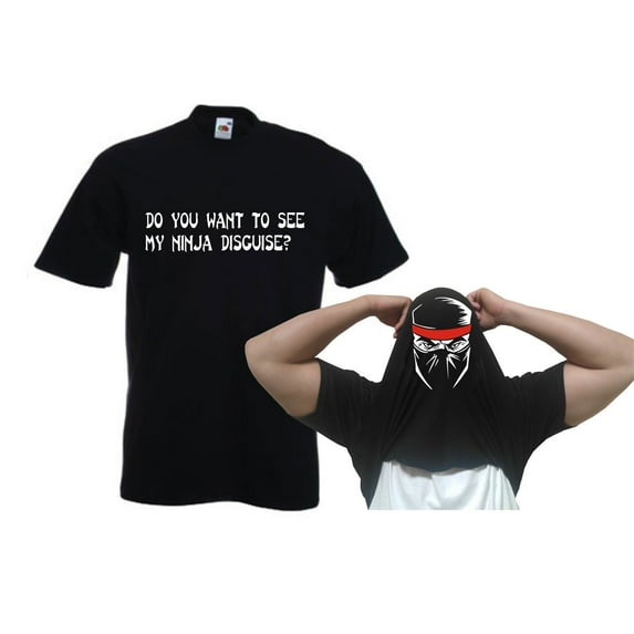 Reality Glitch's Men's Do You Want To See My Ninja Disguise? Flip T-Shirt