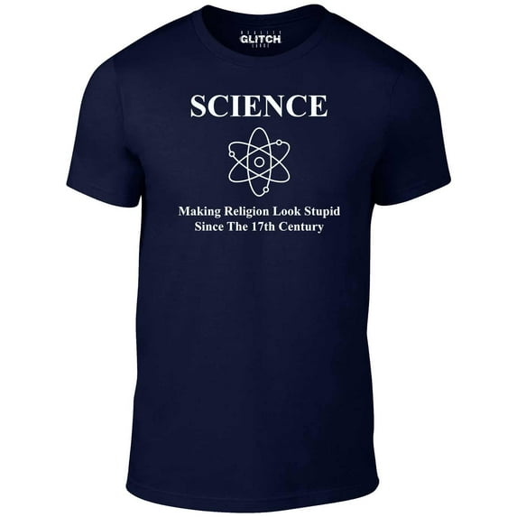 Reality Glitch's Science making religion look stupid T-shirt Funny Graphic Tee