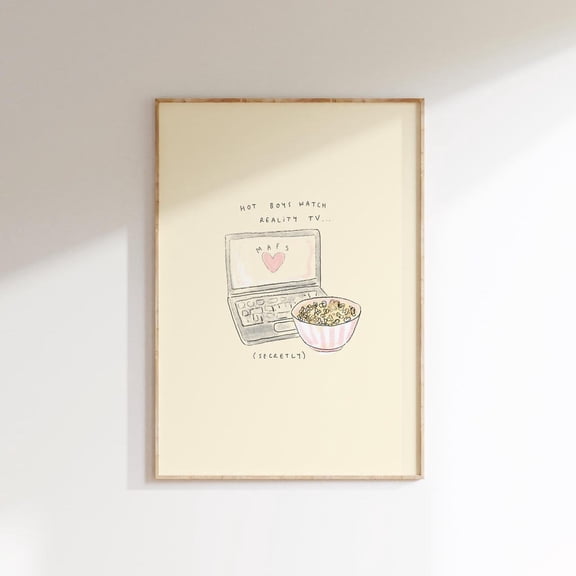 Reality Tv Watcher Wall Art Home Decor