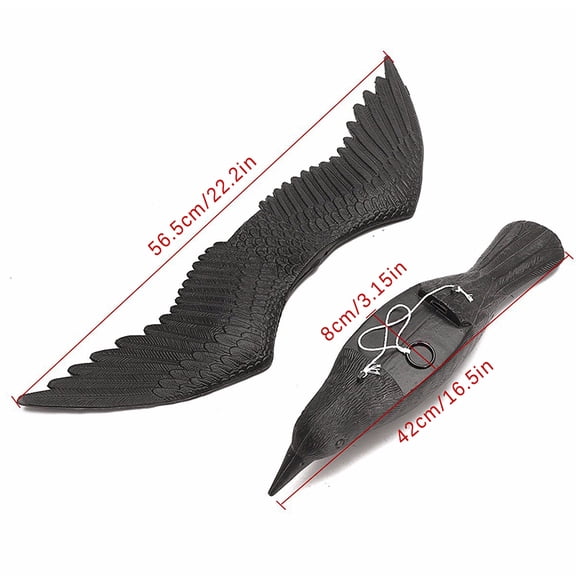 Reallike 3D Figures Realistic Crow Ravens Garden Hanging Decor Bird Figurine