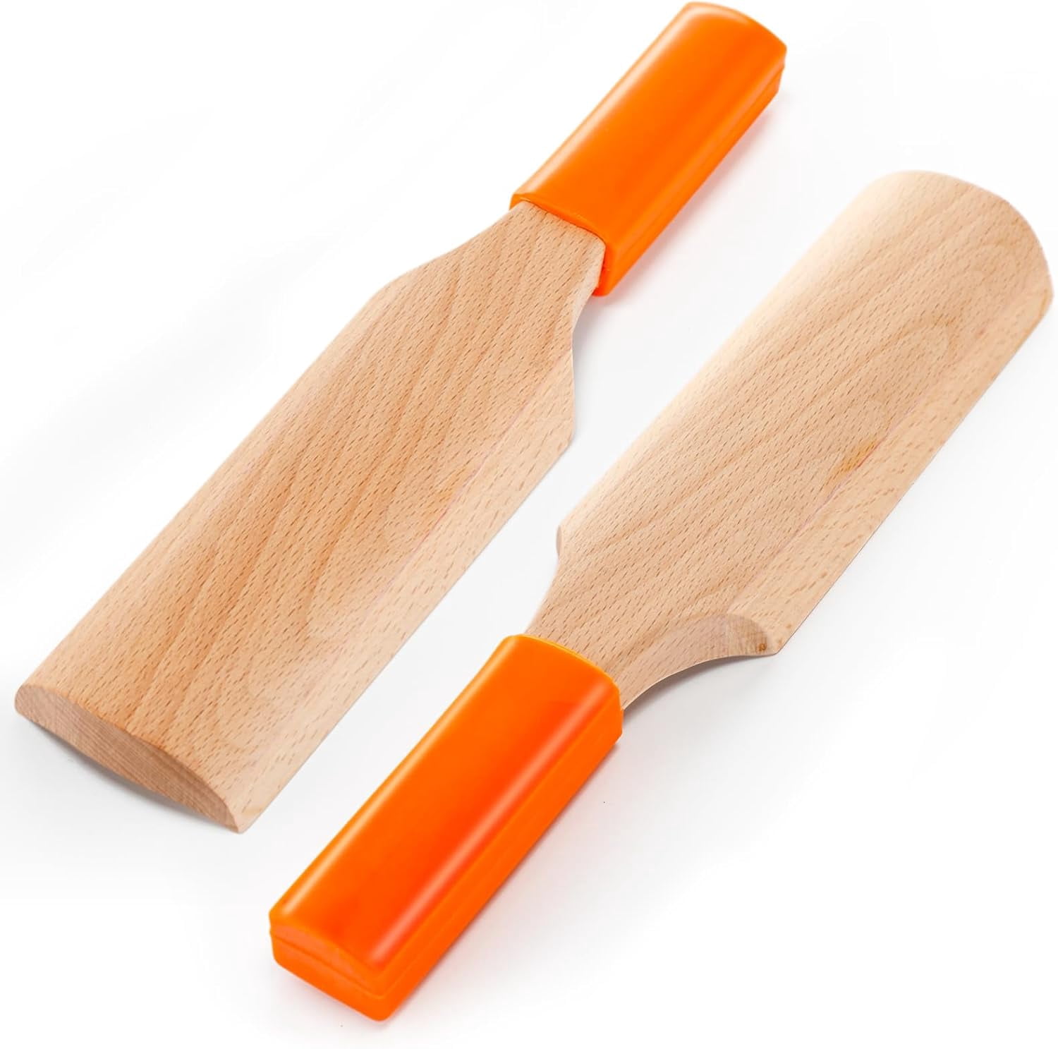 Reallnaive Wooden Clay Paddle for Pottery and Ceramics 11.18 Inch Sculpture Ceramic Art Clapper Sculpting Carving Modeling Tools with Silicone Sleeve DIY Crafts