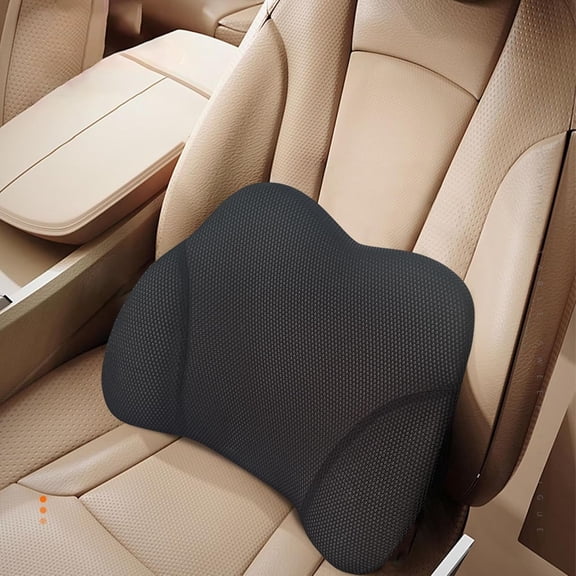 Really Amazing Lumbar Support Pillow for Car Seat - Pure Memory Foam with Breathable Removable Cover - Relieves Back Pain Lumbar Pillow(Black, 1PC)