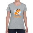 thumbnail image 1 of Really Corgeous Welsh Corgi Blue T-Shirt Women -Image by Shutterstock, Female Large, 1 of 4