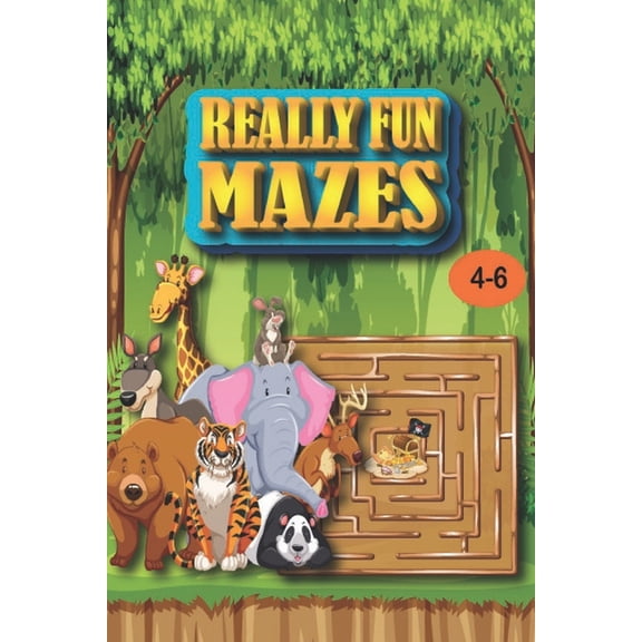 Really Fun Mazes: My Book of Easy Mazes /My First Learn to Write Workbook /Practice For Kids With Pen Control /Preschool Workbook Animals Facts (Paperback)