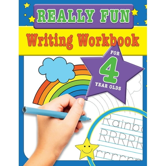 Really Fun Writing Workbook For 4 Year Olds: Fun & educational writing activities for four year old children, (Paperback)