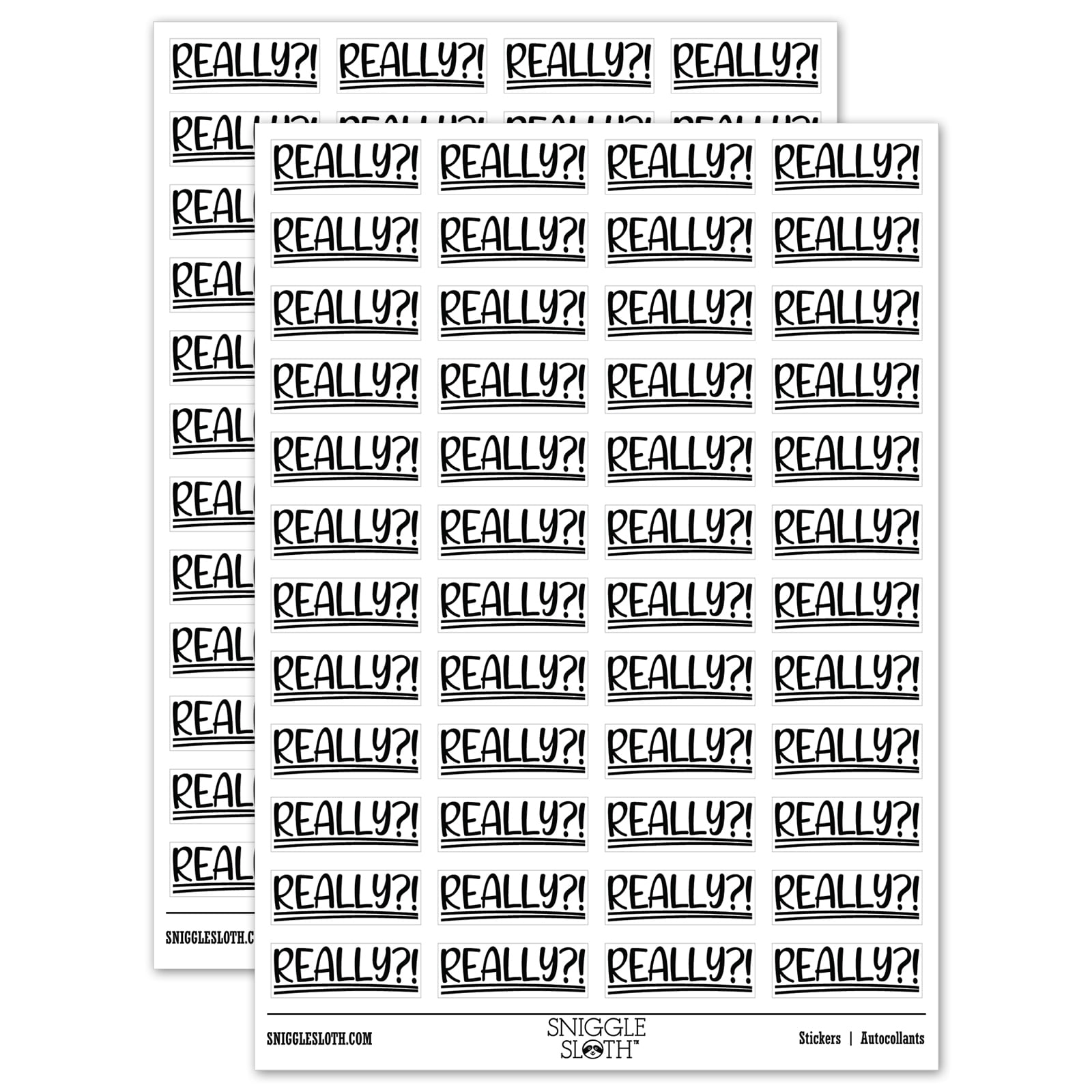 Really Funny School Teacher Sticker Set - White - Gloss Finish - 1.25