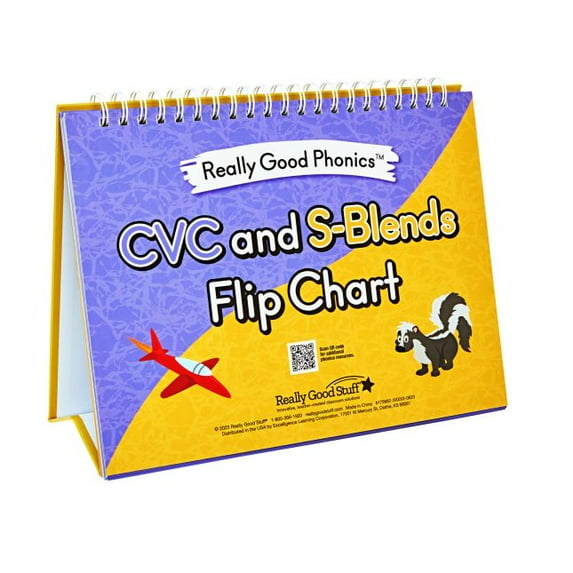 Really Good Phonics Decodable Readers Flip Chart - CVC and S-Blends