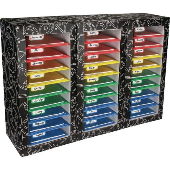 Really Good Stuff Classroom Mail Center ? 27 Slot, 4 Color Grouping Design