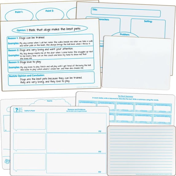Really Good Stuff ELA Small Group Dry Erase Board Kit - Intermediate - 1 multi-item kit