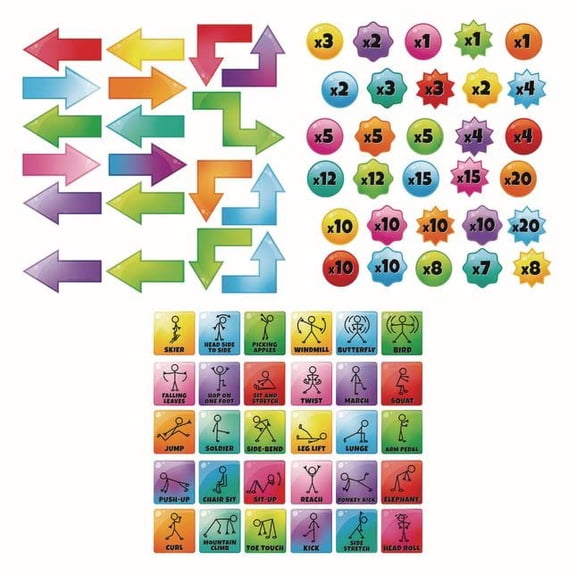 Really Good Stuff EZ Stick Sensory Path Get Moving - 98 decals
