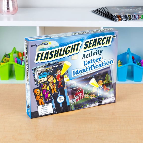 Really Good Stuff Flashlight Search Activity Letter Identification - 1 game