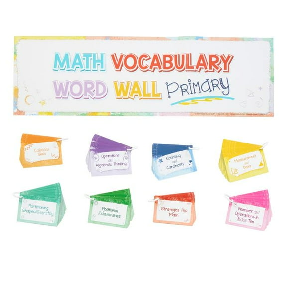 Really Good Stuff Math Vocabulary Word Wall Primary