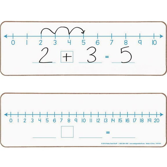 Really Good Stuff Number Lines 0-10 and 0-20 Dry-Erase Boards - 6 Boards