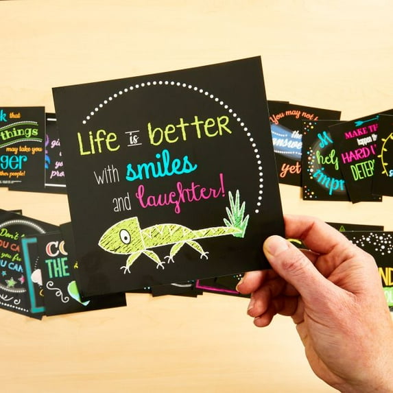 Really Good Stuff Positive Affirmations Display Cards-Set of 45
