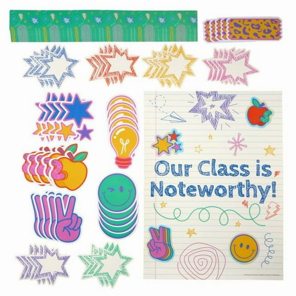 Really Good Stuff Retro Doodle Bulletin Board Kit