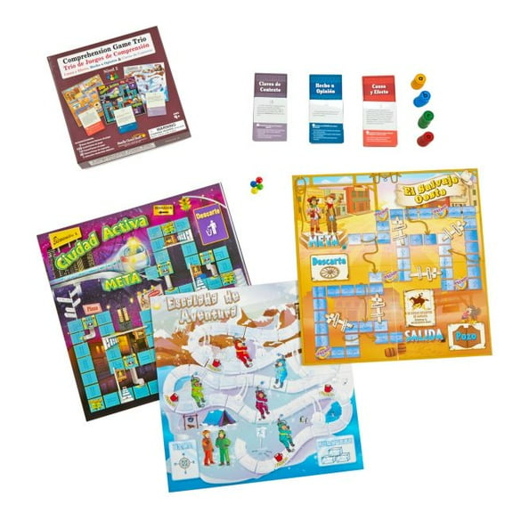Really Good Stuff Spanish Comprehension Game Trio: Cause and Effect, Fact or Opinion & Context Clues - Grades: 4-5