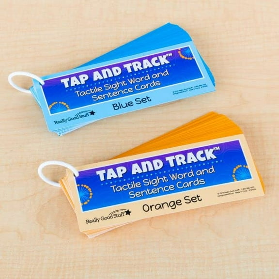 Really Good Stuff Tap and Track Tactile Sight Words and Sentence Cards - 100 Cards | Ages 5-7, Kindergarten and Up, Phonics Activity, Reading Game, Flash Cards, Learning