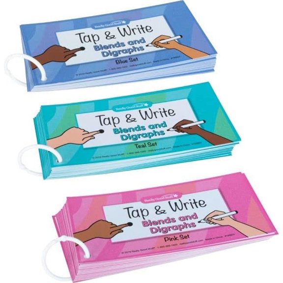 Really Good Stuff Tap and Write Blends and Digraphs - 124 Cards Blends and Diagraphs