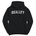 thumbnail image 1 of Really Graphic Black Men's Cotton Pullover Hoodie, 1 of 1