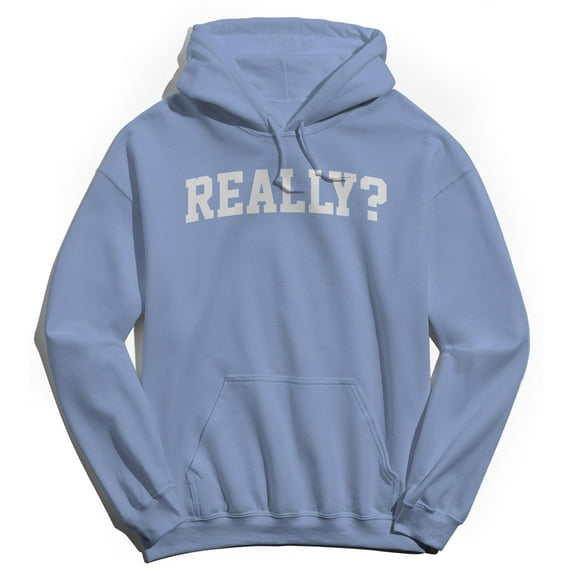 Really Graphic Light Blue Men's Cotton Pullover Hoodie