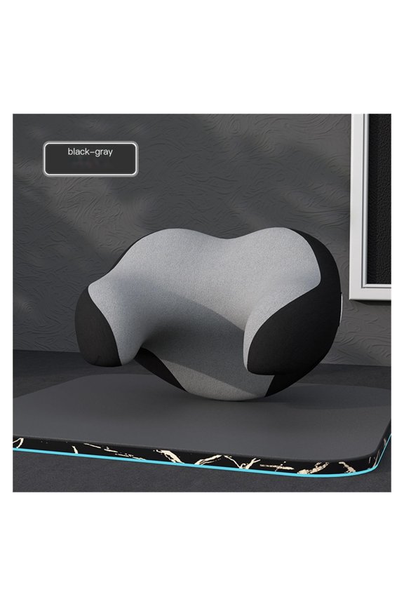 Really Helpful Car Headrest Pillow, Car Neck Pillow for Sleeping with Adjustable Strap, 100% Memory Foam & Breathable Removable Cover, Ergonomic Design - Softness Travel Car Pillow(Black gray, 1PC)