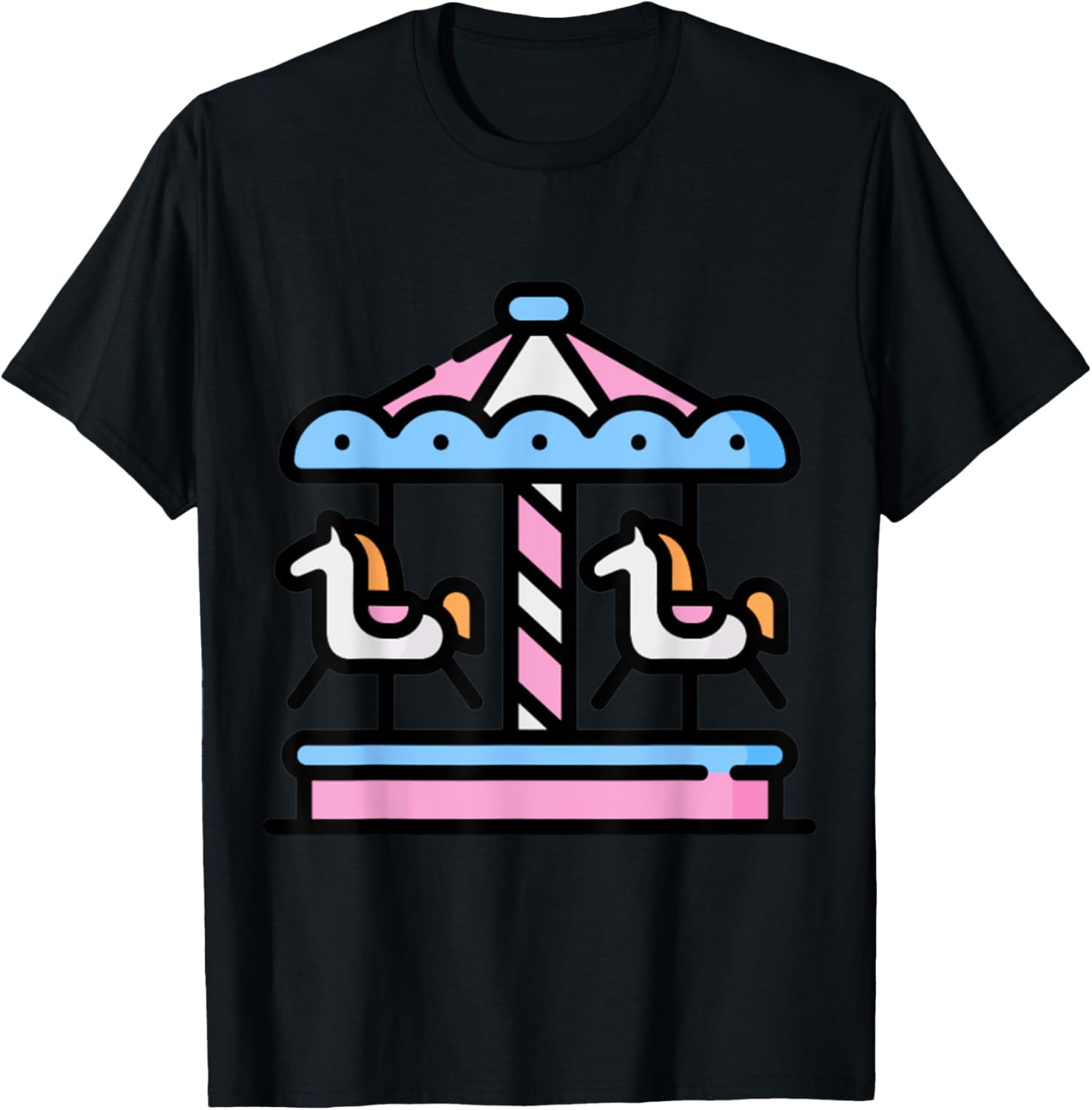 Really Like Carousels Carousel Carnival Amusement Park T-Shirt ...