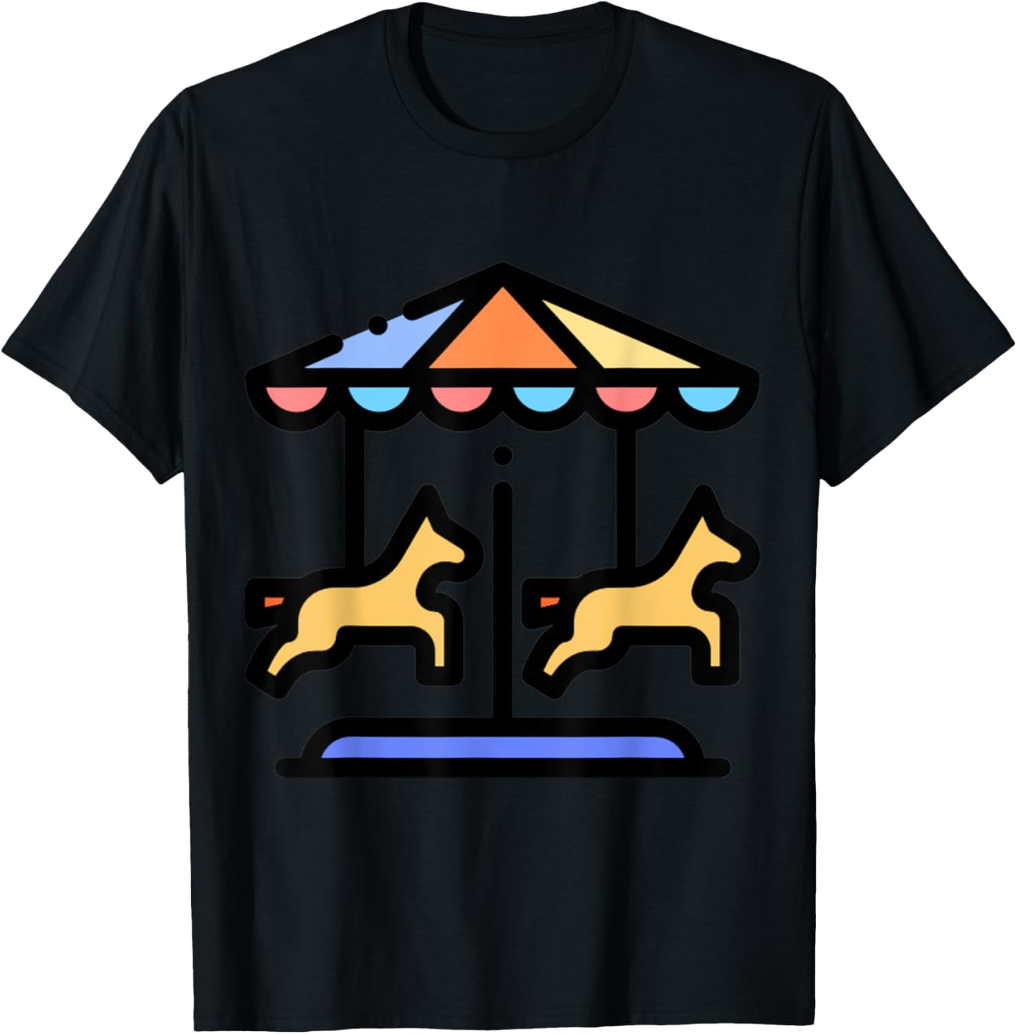Really Like Carousels Carousel Carnival Amusement Park T-Shirt ...