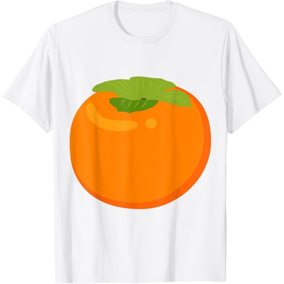 Really Like Persimmons Kaki Persimmon Fruit T-Shirt100% pure cotton white short-sleeved T-shirts for men and women