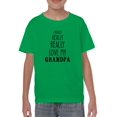thumbnail image 1 of Really Love Grandpa T-Shirt Juniors -Smartprints Designs,  Medium, 1 of 4
