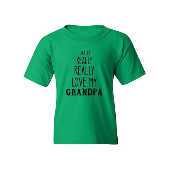 Really Love Grandpa T-Shirt Juniors -Smartprints Designs, x-Small