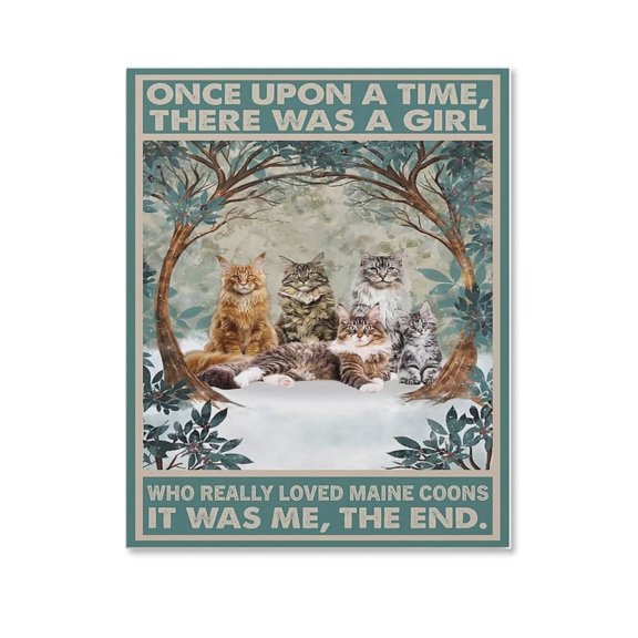 Who Really Loved Maine Coons Poster Canvas- Perfect for Wall Artrations,Dining Room Decor, Bedroom Art, Wall Decor Living Room, Wall Art, Frameless 12x16inch