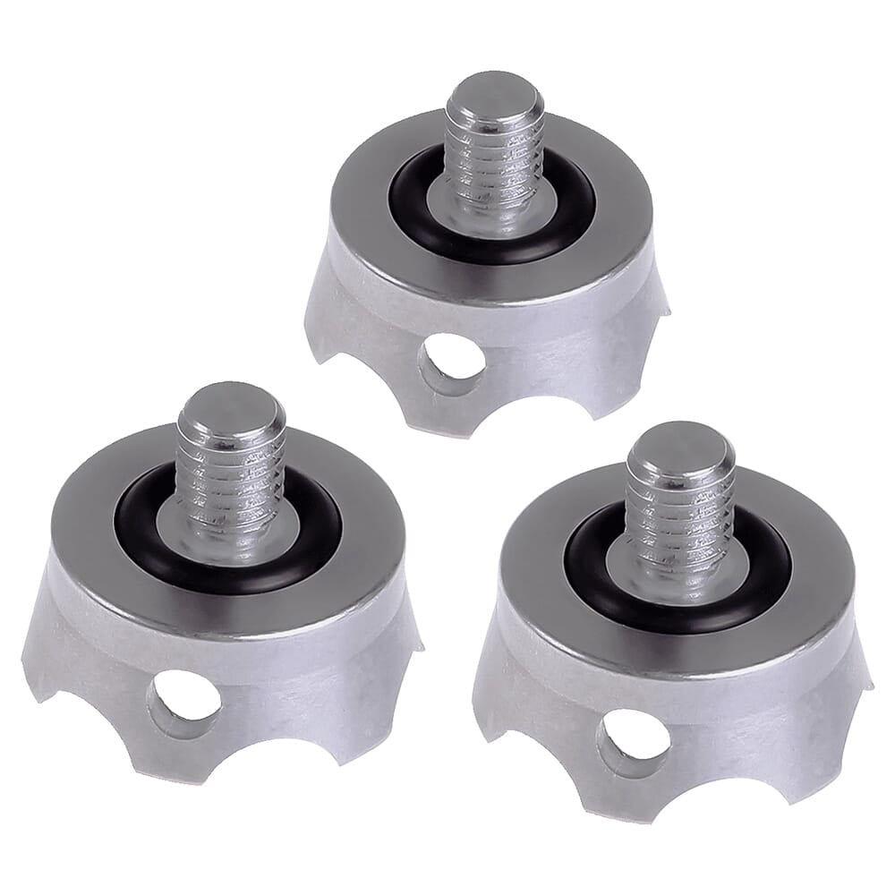 Really Right Stuff Stainless Steel Rock Claw Tripod Foot Set, Anti-Slip Design, ABP O-Rings, 3-Pack (RRS-9000024)
