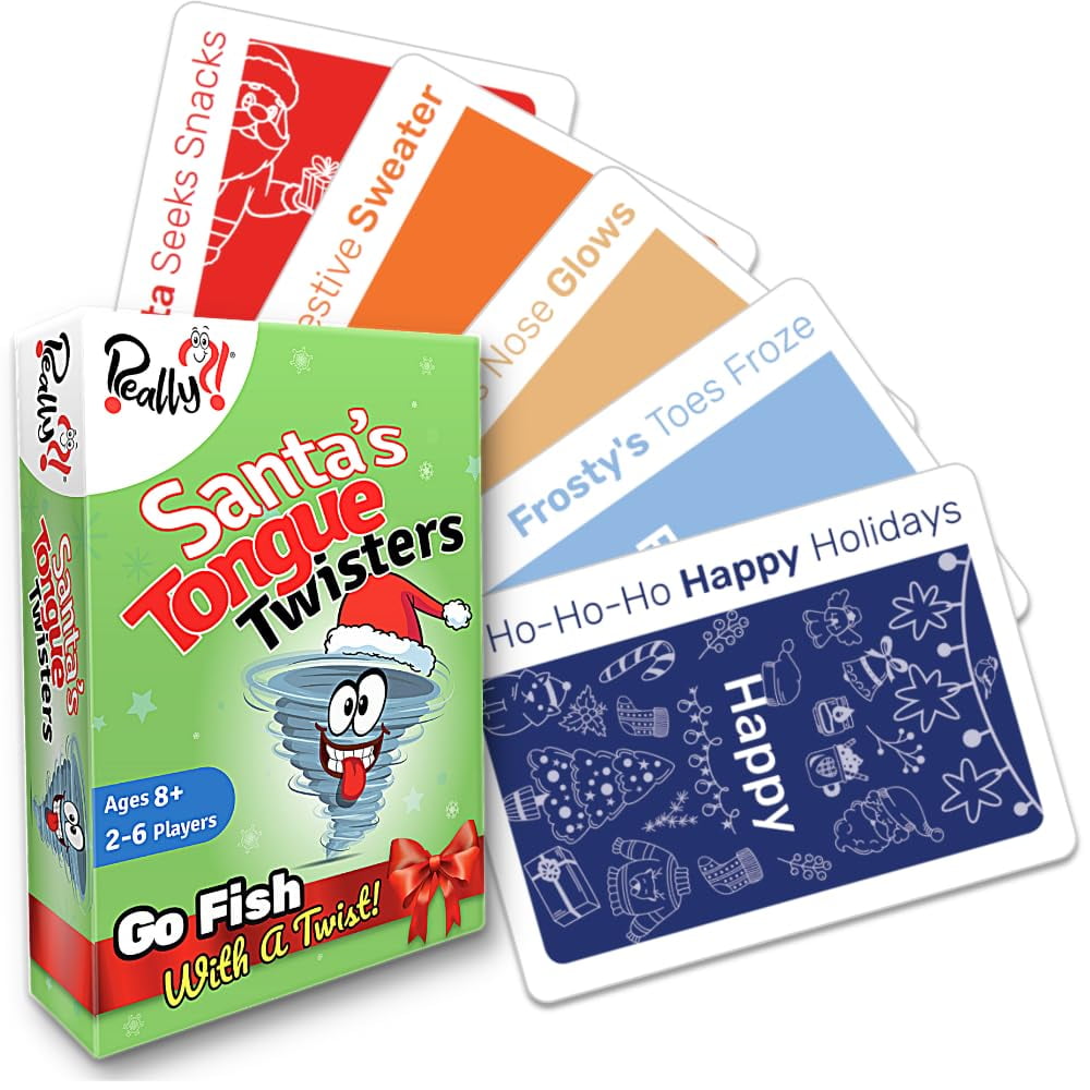 Really?! Santa’s Tongue Twisters DHF10 Card Game, Christmas Games for Families, Fun Stocking