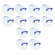 Really Useful Box Storage Bin - Snap Lid and Clip Lock Handle - 12 Pack, 1.6 l