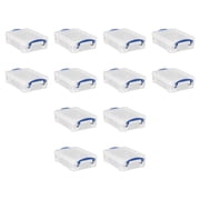 Really Useful Box 1.75L Storage Bin w/Snap Lid & Clip Lock Handle, 12 Pack