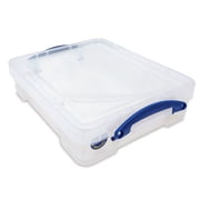 Really Useful Box 11 L Solid Prints Stackable Polypropylene Storage Tray, Clear
