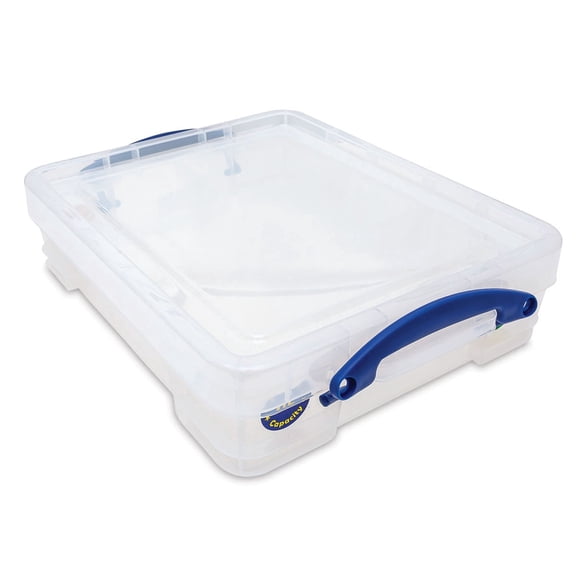 Really Useful Box 11 L Solid Prints Stackable Polypropylene Storage Tray, Clear