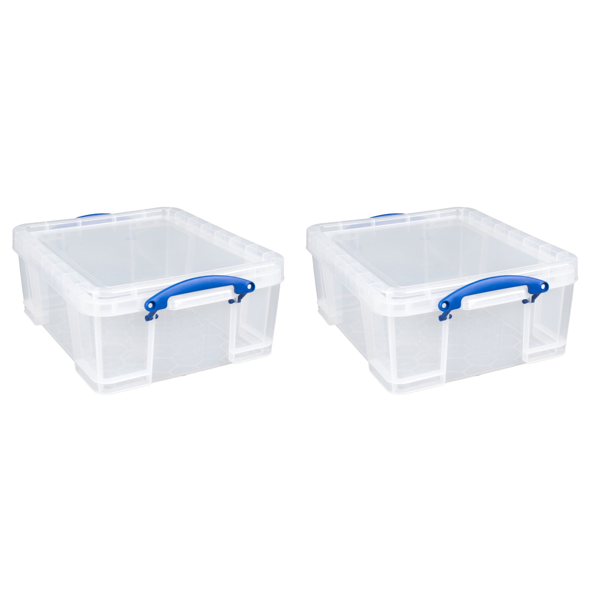 Clear Stackable Plastic Storage Box with Lid and Clip Lock Handles