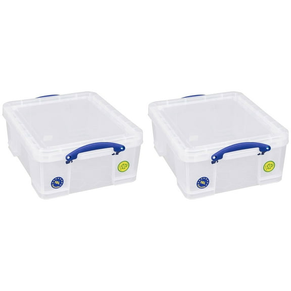 Really Useful Box 18L Storage Container w/Snap Lid & Clip Lock Handle