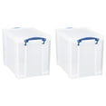 thumbnail image 1 of Really Useful Box 19L Storage Container w/ Lid & Clip Lock Handles (2 Pack), 1 of 8
