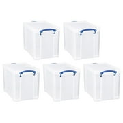 Really Useful Box 19L Storage Container w/ Lid & Clip Lock Handles 5 Pack