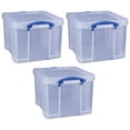 thumbnail image 1 of Open Box Really Useful Box 32 Liter Storage Container w/Snap Lock Handles (3pk), 1 of 7