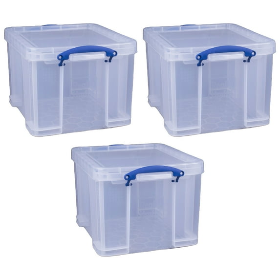 Open Box Really Useful Box 32 Liter Storage Container w/Snap Lock Handles (3pk)