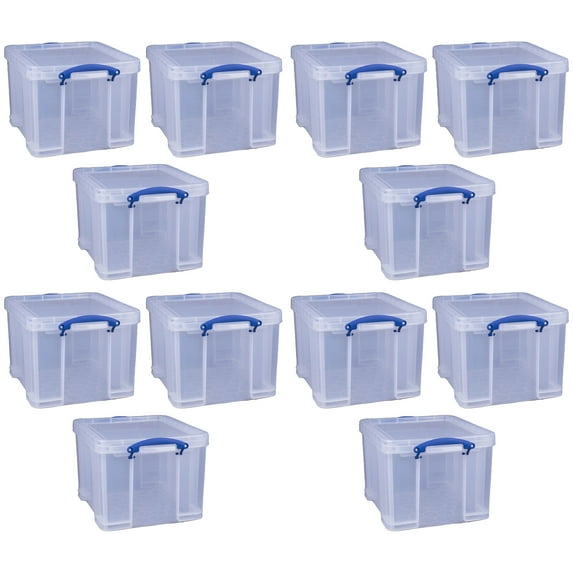 Really Useful Box 32L Storage Container with Snap Lock Handle, 12 Pack