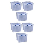 Really Useful Box 32L Storage Container with Snap Lock Handle, 6 Pack