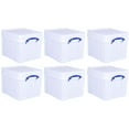 thumbnail image 1 of Really Useful Box 35L Extra Strong Plastic Storage Box w/XL Snap Lid, 6 Pck, 1 of 7